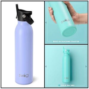 Swig Life Flip-Top Water Bottle / 20oz / hydrangea (discontinued) / NEW with tag